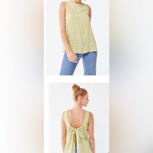 Urban Outfitters Sofia Gingham Tie-Back Tank Top